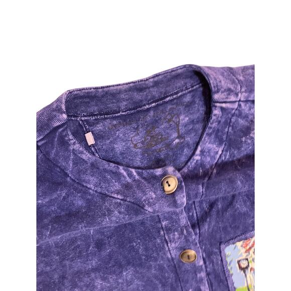 Michael Leu Collection Medium Acid Wash Artist Cardigan Button-Up Retro Vintage - Picture 3 of 5